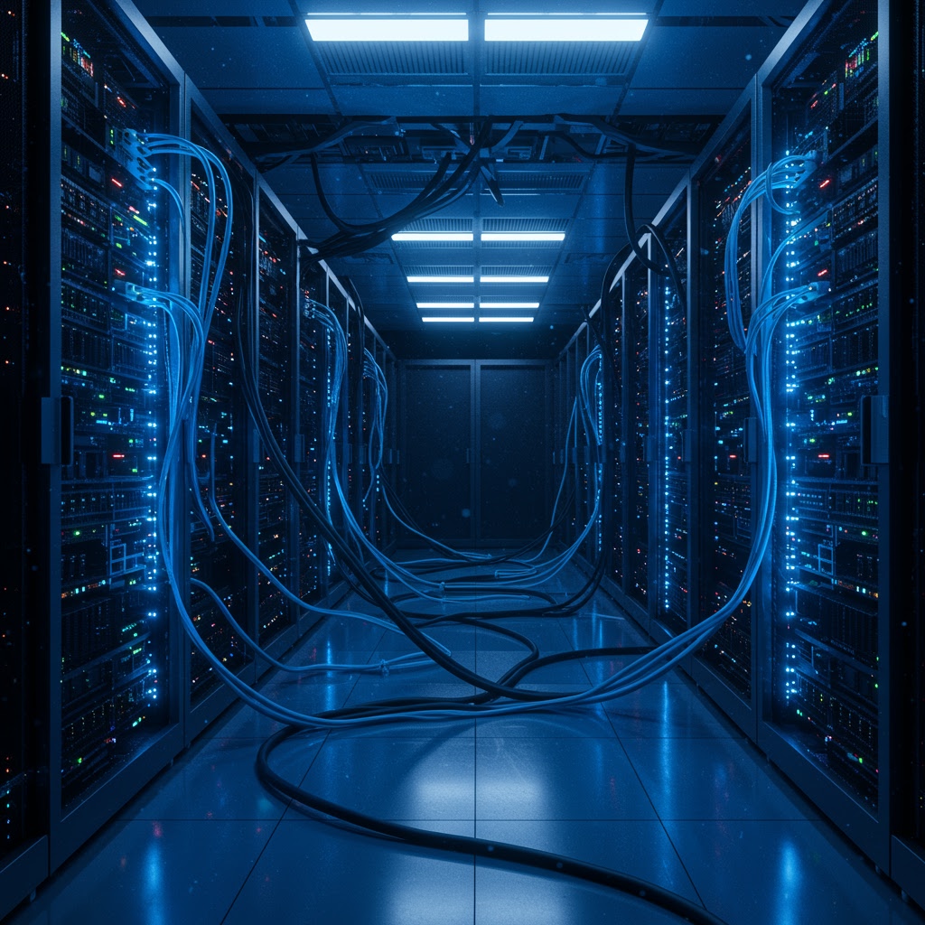 Futuristic data center background
